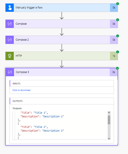 Sort an array flow run
