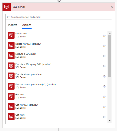 SQL Actions