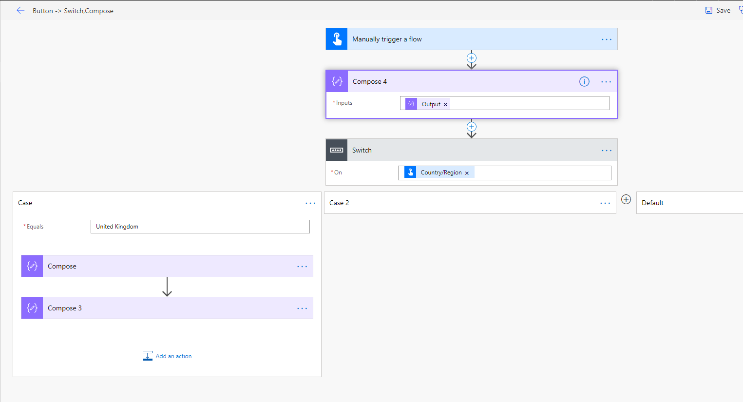 Compose action in Flow