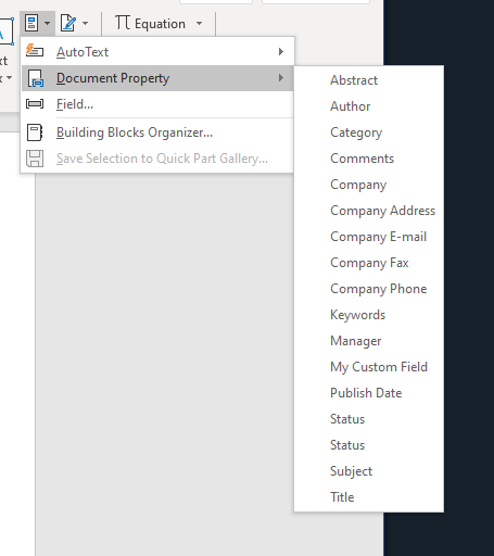 Document Properties