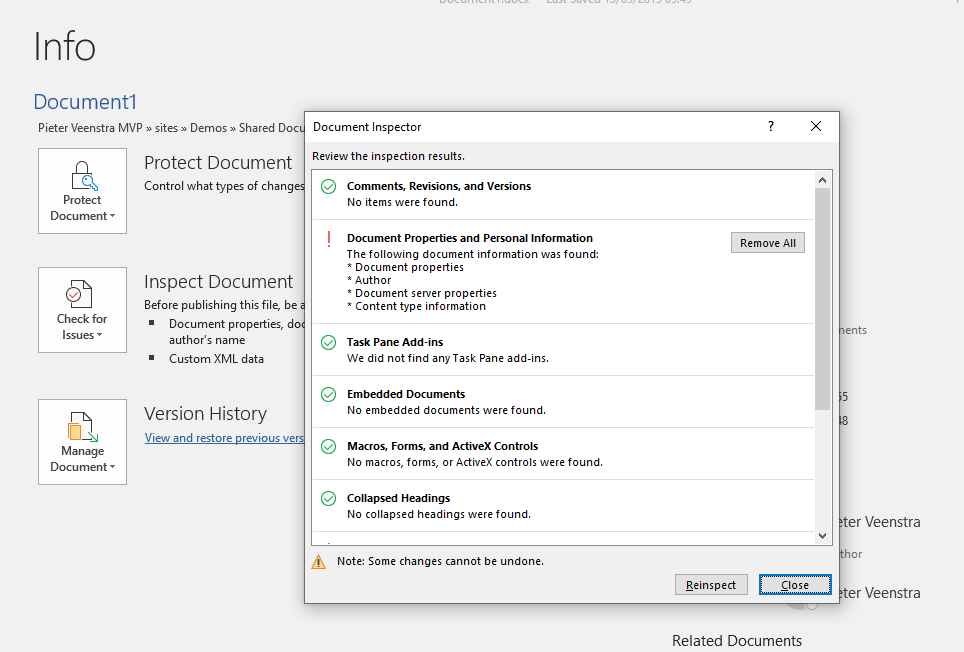 Inspect Document