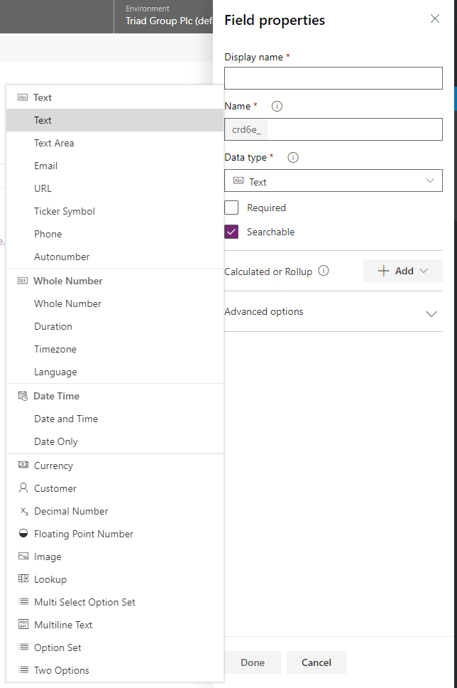 optionsetfield 1 Create Option Set field