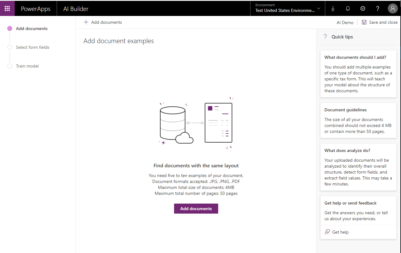 Add documents to model