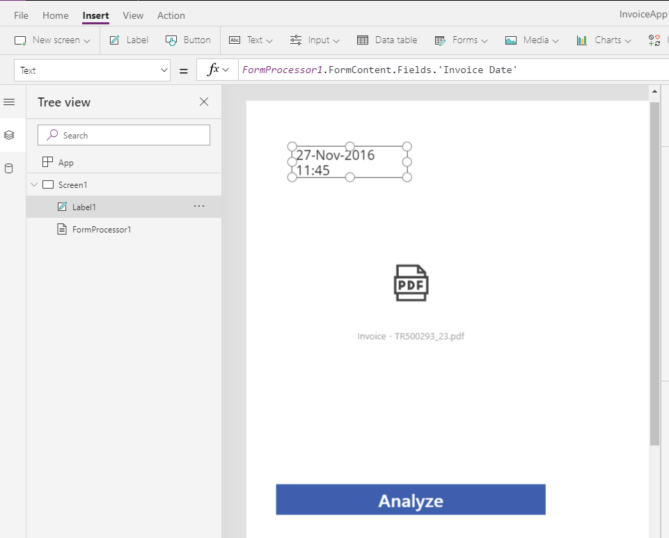 OCR-ed the details from my invoice