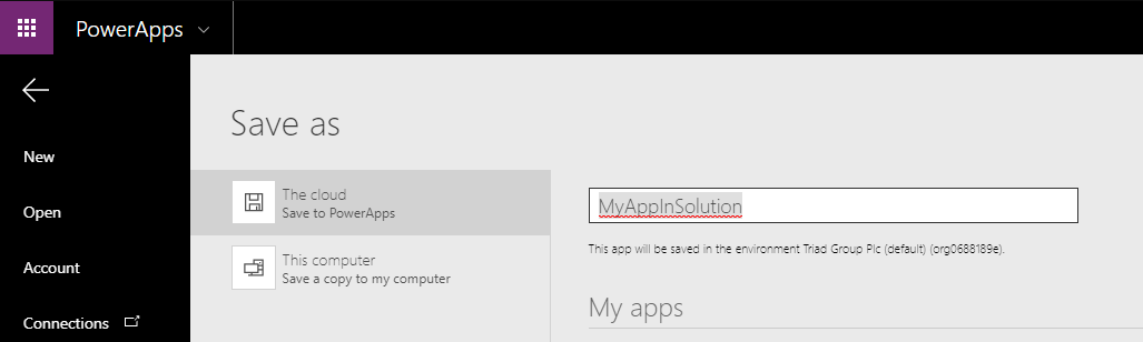 Save the app