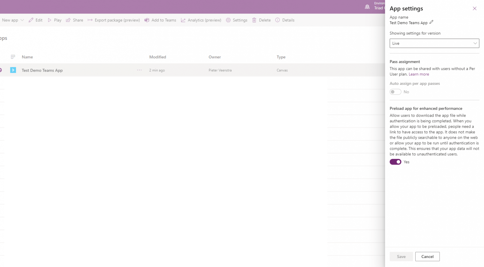 Settings Preload app for enhanced performance Settings Preload app for enhanced performance