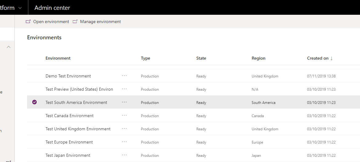 environment in power apps without backup option Environment in Power Apps without Backup option