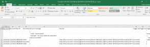 excel showing all the details including the run url Excel showing all the details including the run url
