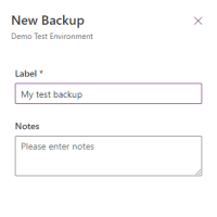 new backup form New backup form