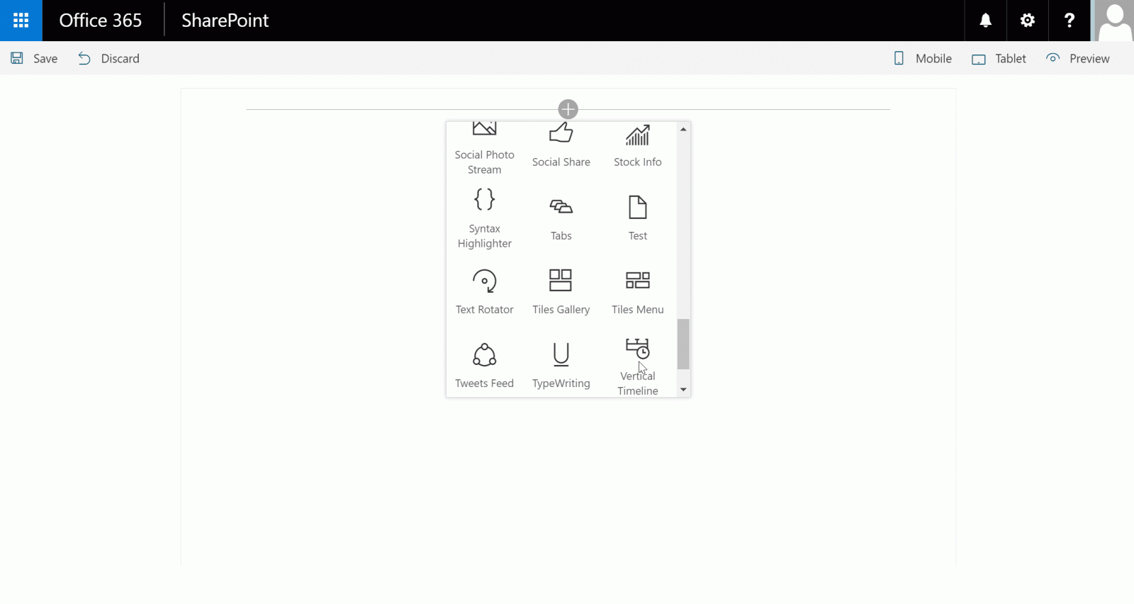 Vertical Timeline