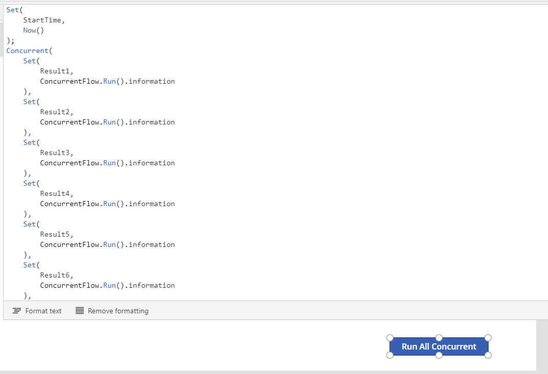 Concurrency using the Concurrent function in a Power App