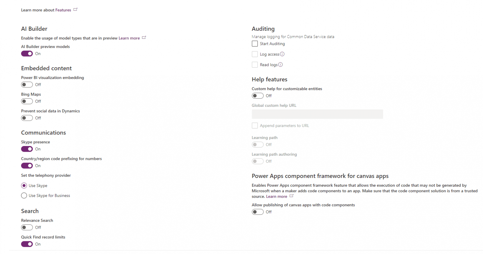 features in power apps Features in Power Apps
