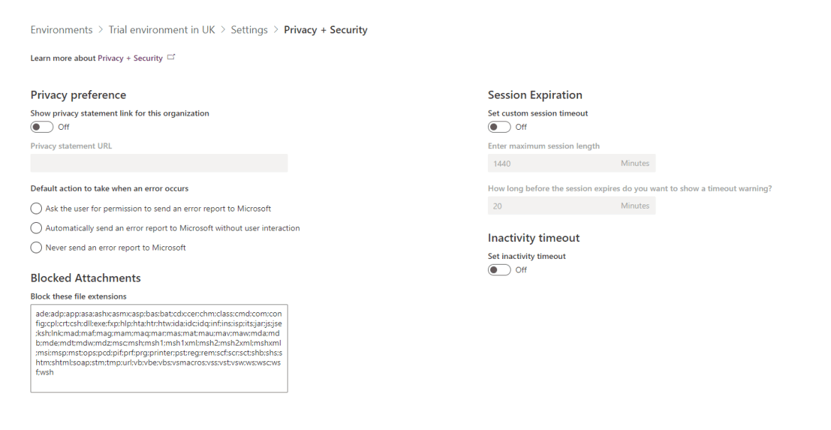 privacy and security settings Privacy and Security settings