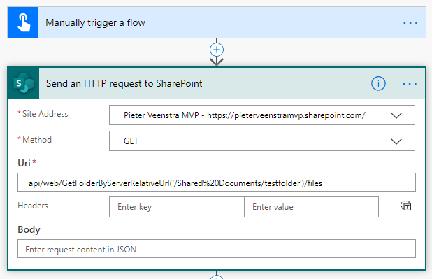 Get files using REST API