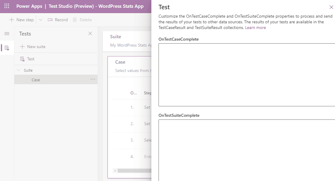OnTestCaseComplete and OnTestSuiteComplete