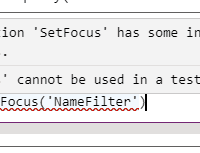 SetFocus Cannot be used
