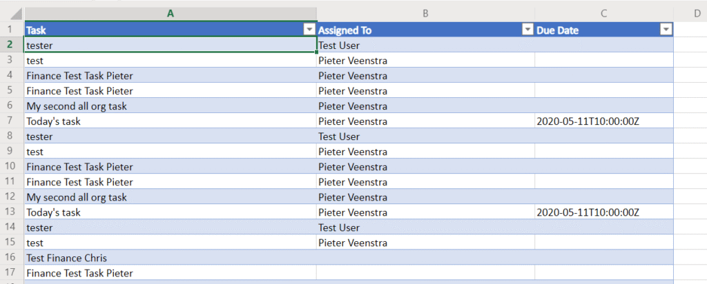 Export Planner to Excel using Power Automate