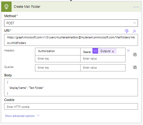 create mail folders