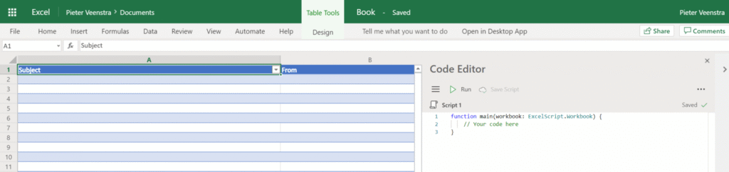 image 43 Run Script with Excel in Power Automate