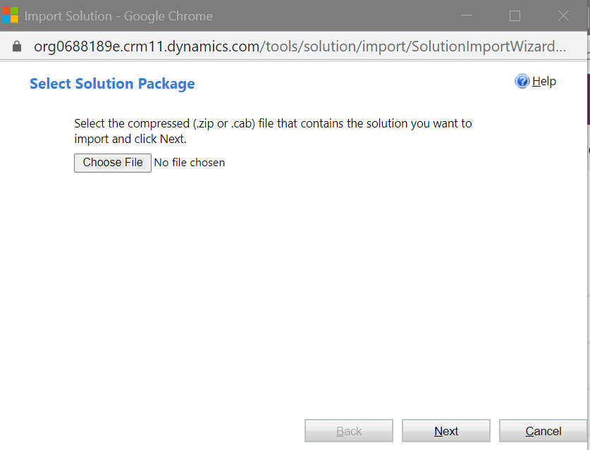 import a solution package Import a solution package