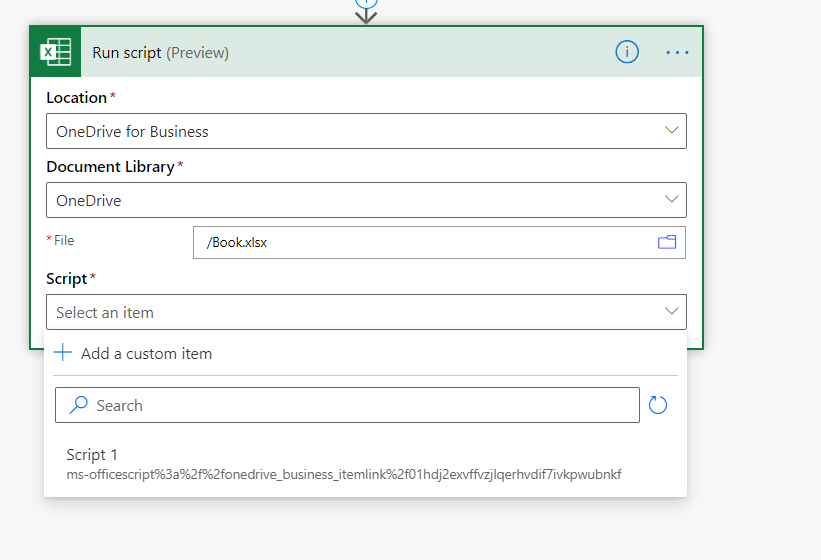 run script in excel from a power automate flow Run Script with Excel in Power Automate
