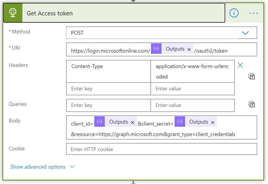 get token using the client id and client secret Get token using the client id and client secret