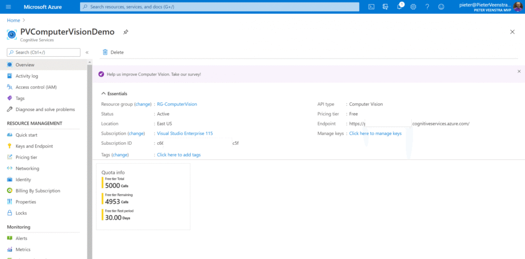 Azure Computer Vision service Use Azure Computer Vision to name your images with Power Automate