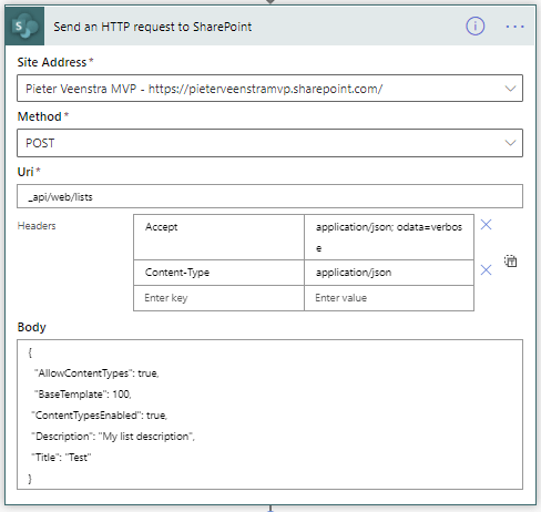 create a sharepoint list in power automate Create a SharePoint list in Power Automate