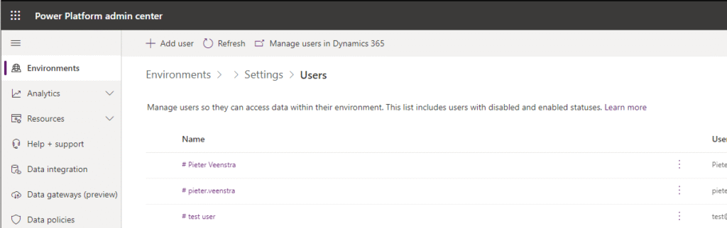 Security and Common Data Services/Dynamics 365