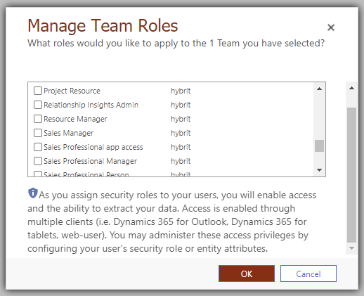 Security and Common Data Services/Dynamics 365