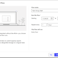 create new sceheduled flow Create new group alert using Power Automate