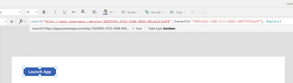 image 33 Use the Launch function to open a new app in the same tab