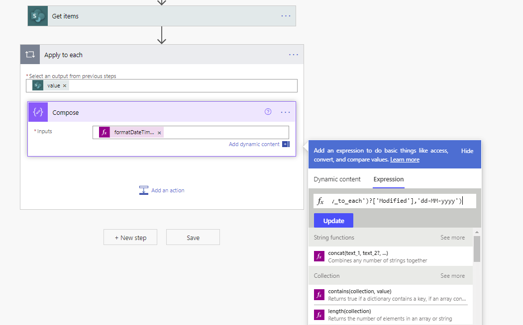 Datetime formatted example