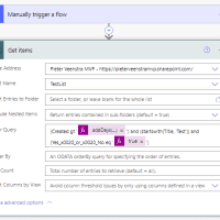 Experimental Filter Query in SharePoint Get Items in Power Automate