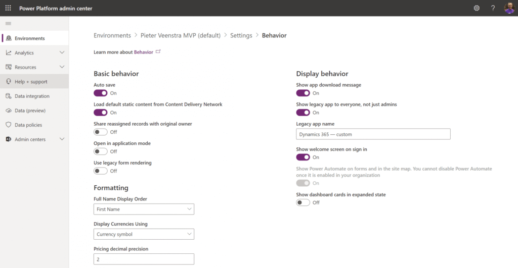 Advanced settings not loading in Power Platform