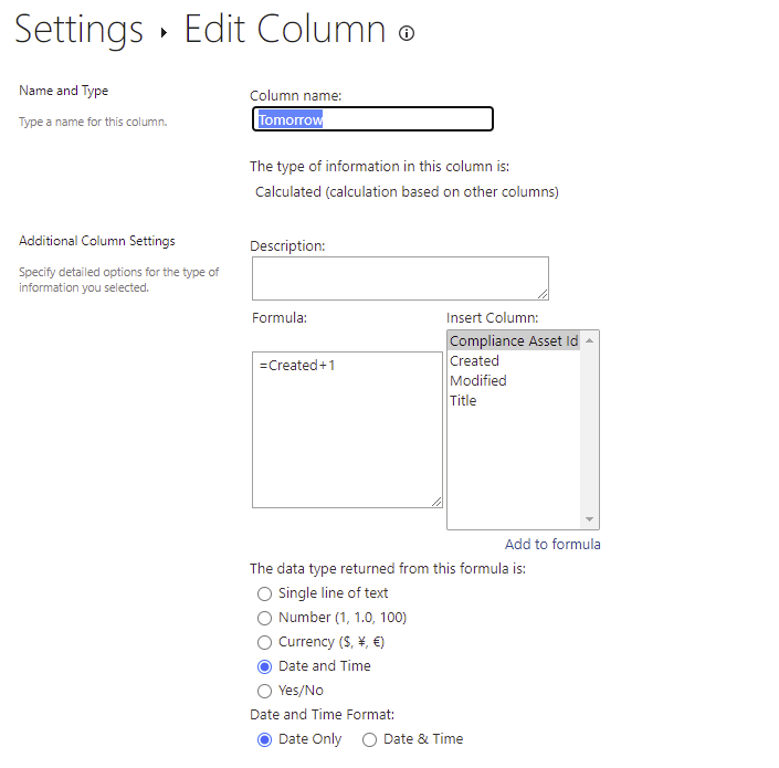 The Tomorrow calculated column in SharePoint Filter by calculated fields in SharePoint using Power Automate
