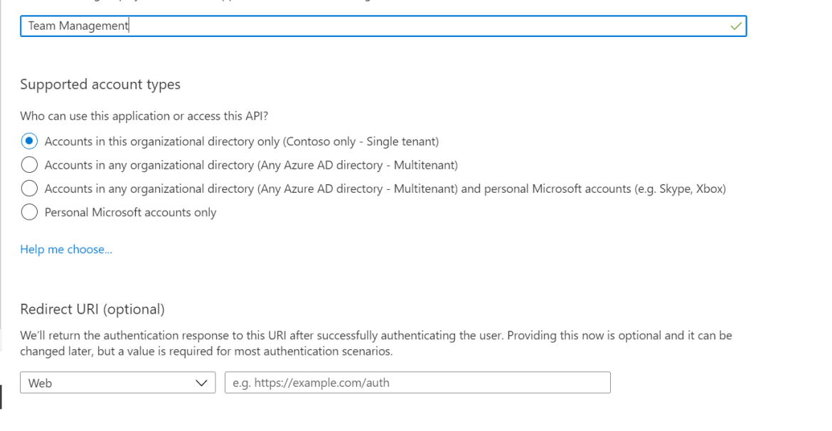 create a team management app registration in azure Create a Team Management app registration in Azure
