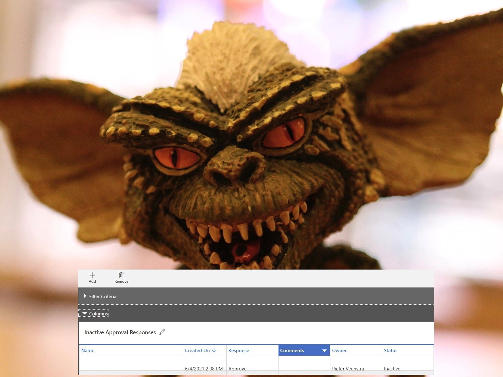 gremlins 1 Power Automate Approvals and Dataverse