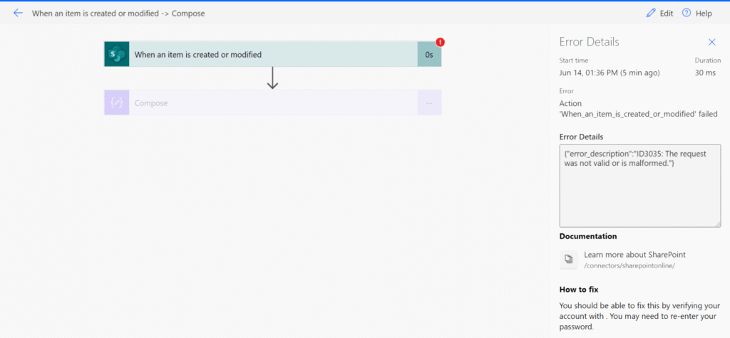 image 43 There's a problem that needs to be fixed in Power Automate