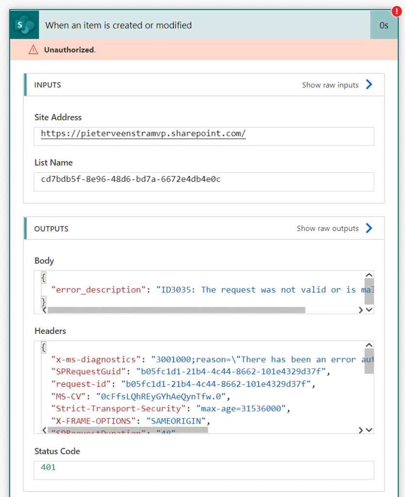 image 44 There's a problem that needs to be fixed in Power Automate