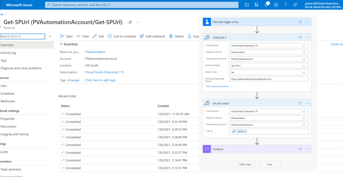 Using PnP PowerShell with Azure Automation Accounts