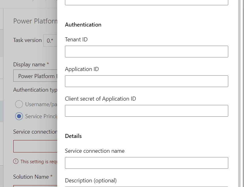 configure service principal Step 1 in Application Lifecycle Management and the Power Platform