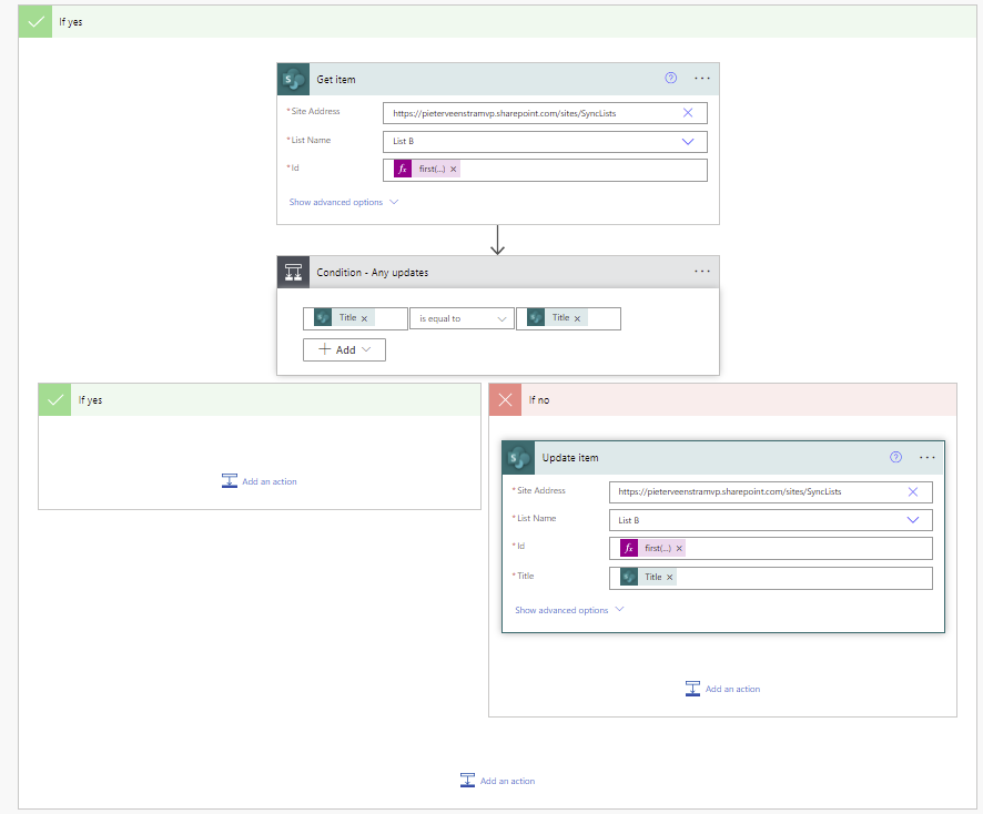 image 24 Synchronize two data sources with Power Automate