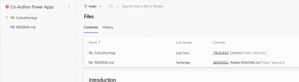 Folder created Co-Authoring in Power Apps
