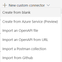 Create Custom connector from blank