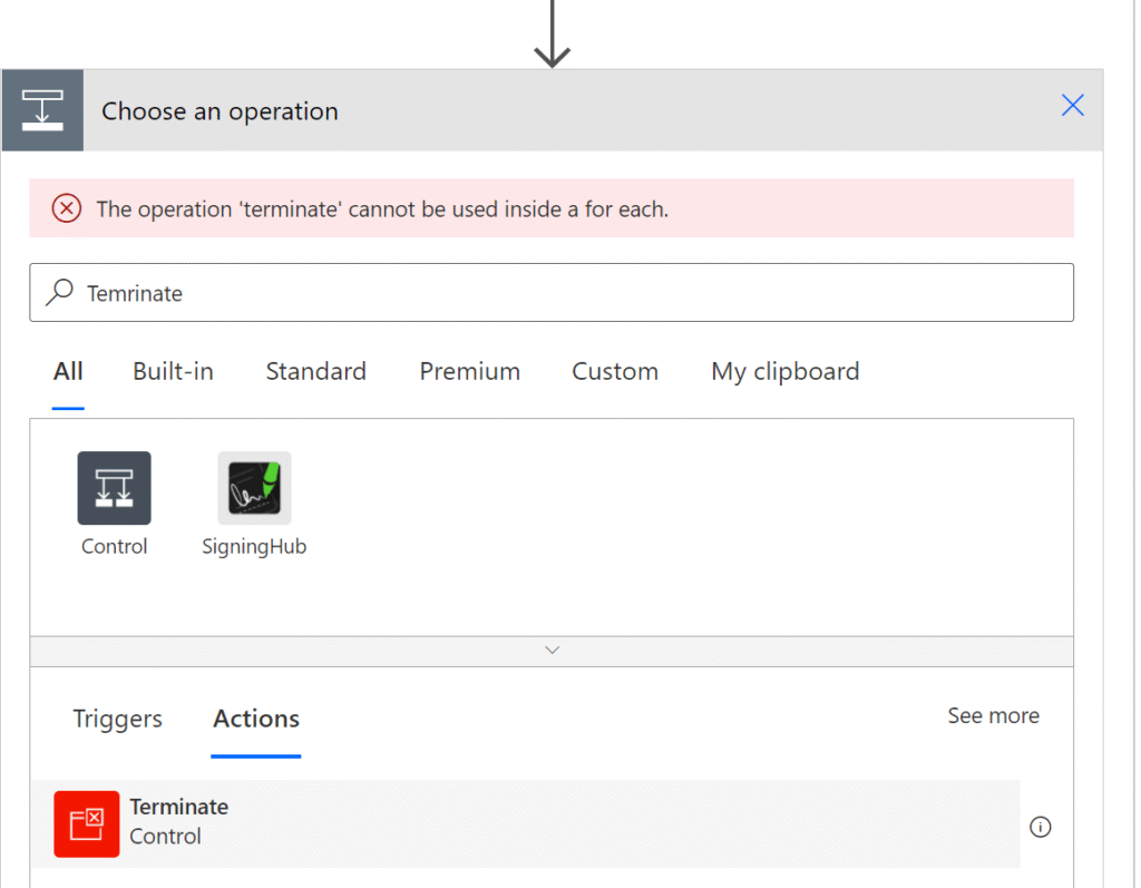 Cancel Flow Run instead of Terminate in the middle of an apply to each in Power Automate