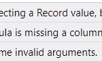Invalid argument type.Expecting a Record value, but of a different schema. 
