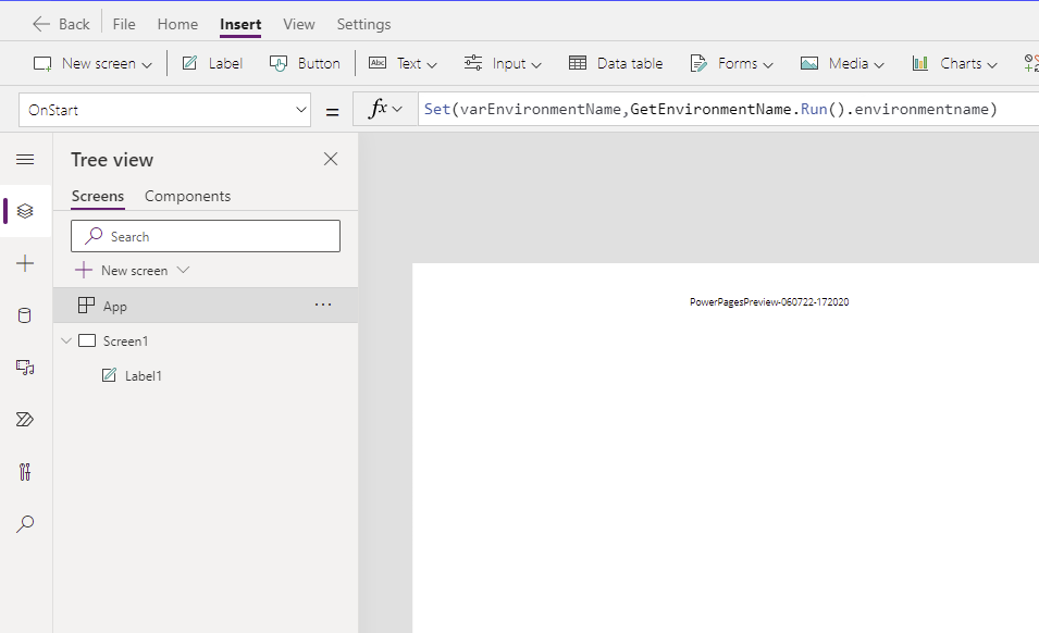 Display the environment name in your Canvas App in Power Apps