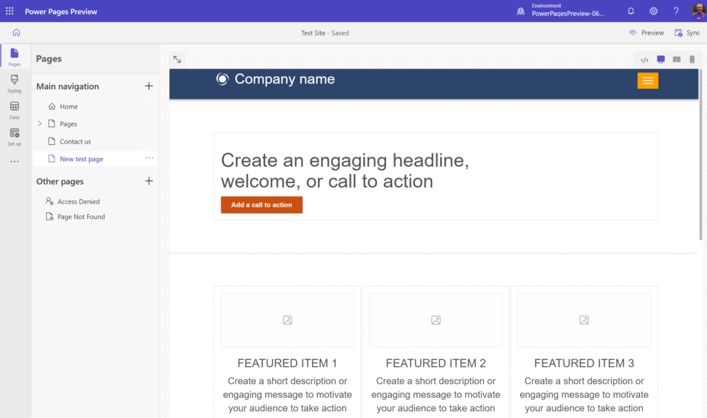 Edit Pages in Power Pages