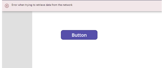 Error when trying to retrieve data from the network